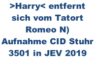 >Harry< entfernt  sich vom Tatort  Romeo N) Aufnahme CID Stuhr  3501 in JEV 2019